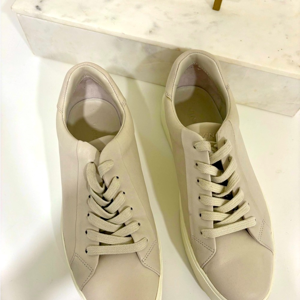 Vince Cream platform leather sneaker